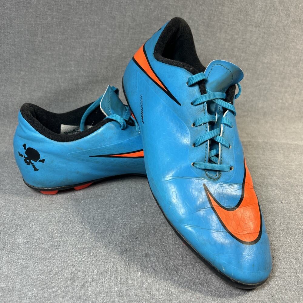 Nike Hypervenom Soccer Cleats Youth 6Y Mens 6 Blue Orange FG